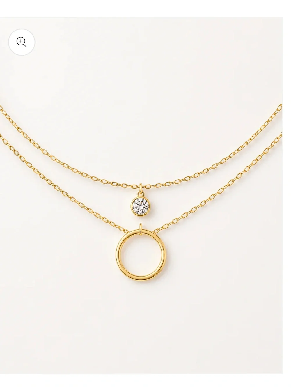 18K Gold Dipped “Friendship” 2 Layered Gold Necklace